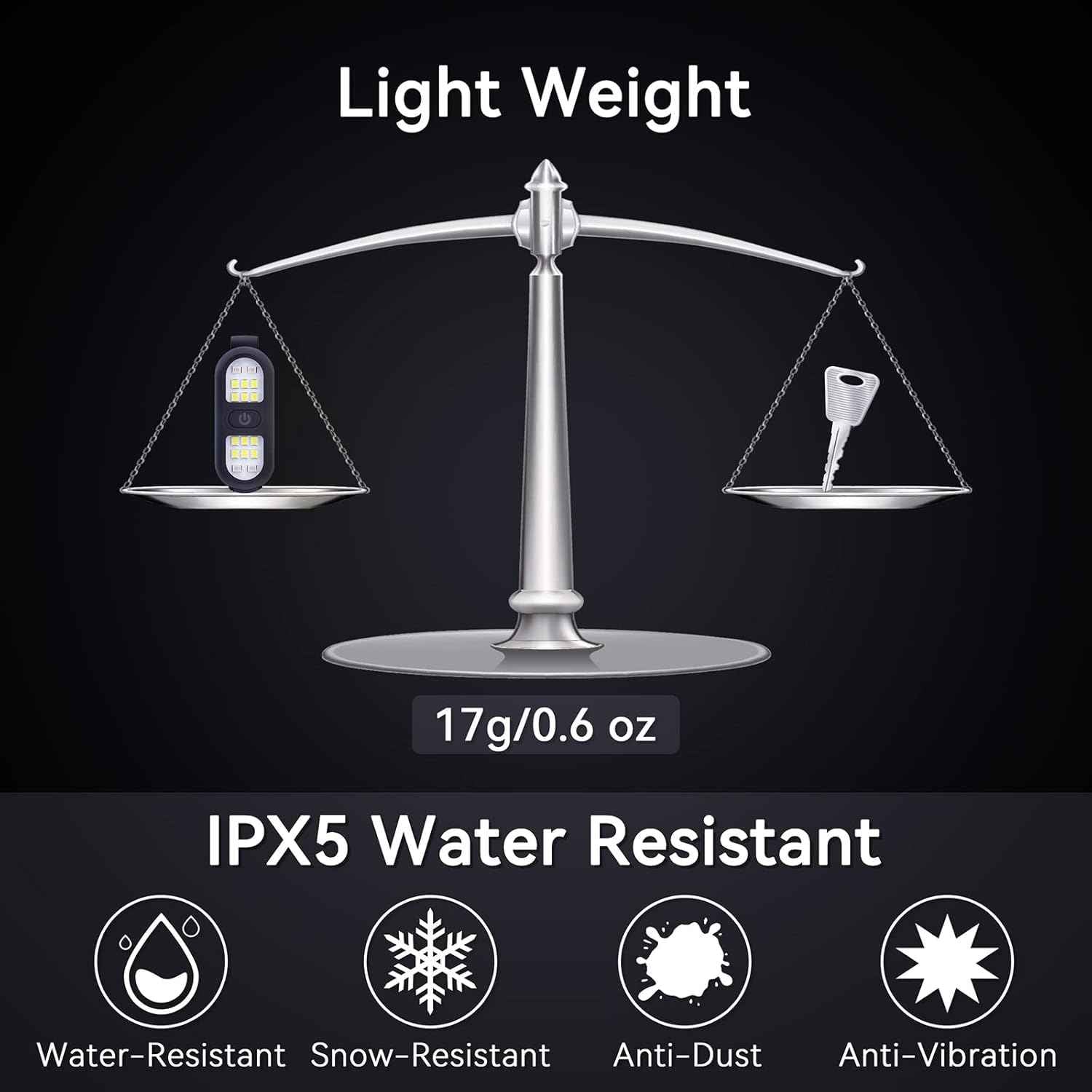 LumenX Clip-On Running Light 2-Pack, Practical Safety Gift for Outdoor Enthusiasts and Dog Walkers