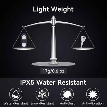LumenX Clip-On Running Light 2-Pack, Practical Safety Gift for Outdoor Enthusiasts and Dog Walkers
