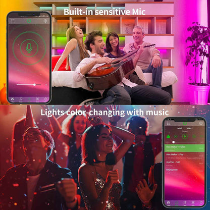 KSIPZE 100ft LED Strip Lights for Kids Bedroom, RGB Color Changing Lights with App and Auto Timer for Playroom