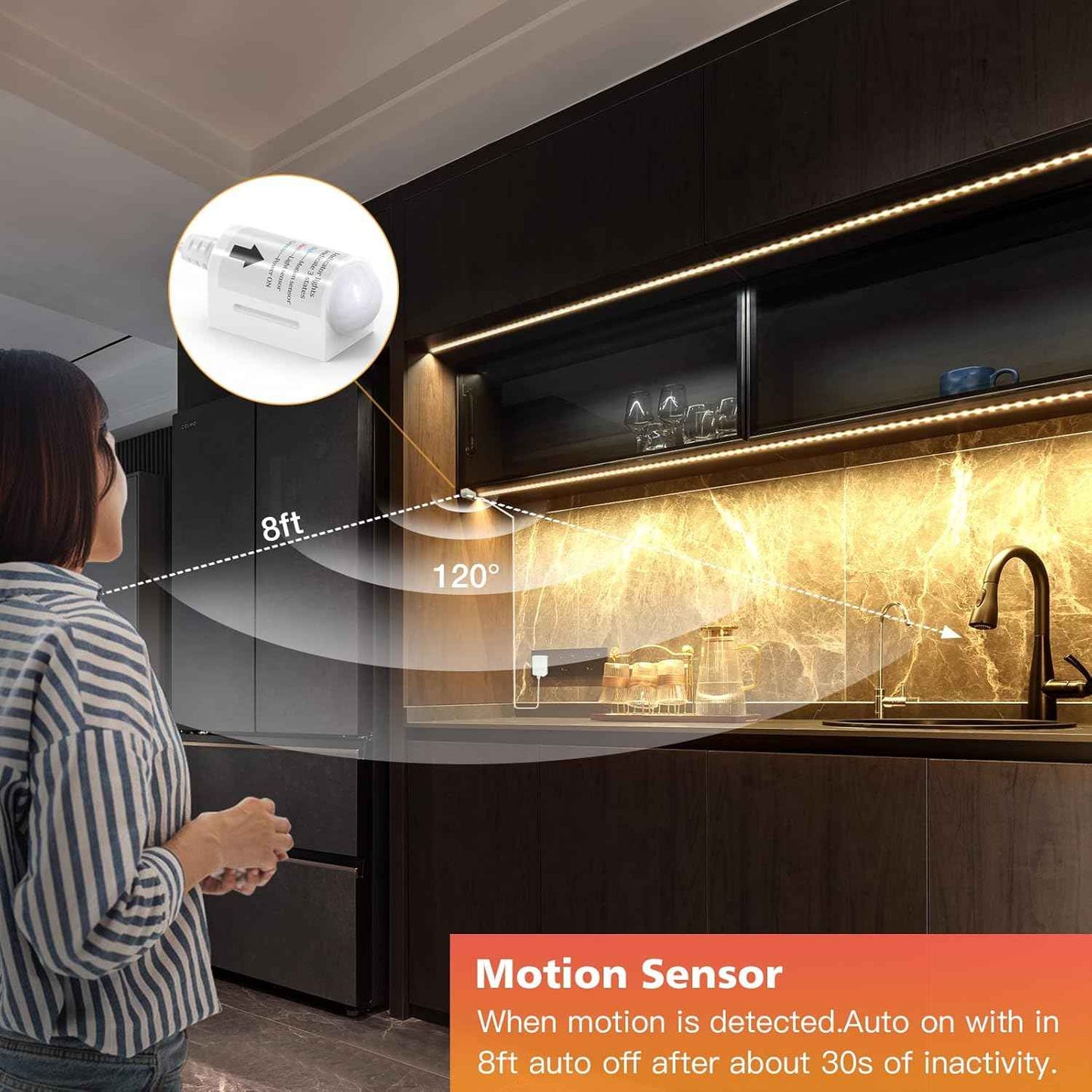 WOBANE Peel-and-Stick LED Strip – Clean No-Drill Lighting for Minimalist Apartments and Rented Spaces