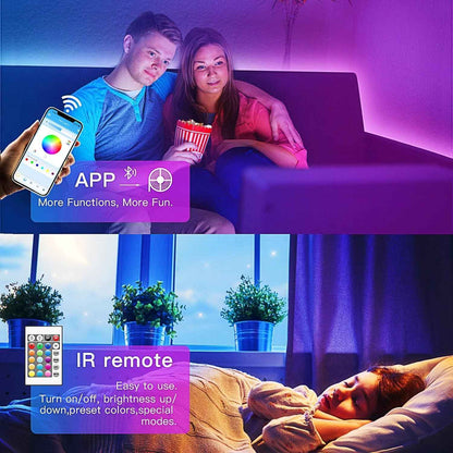 LuminoGlow LED Strip Lights – Safe Playroom and Bedroom Lighting for Kids and Teens, No Flame Auto Shutoff