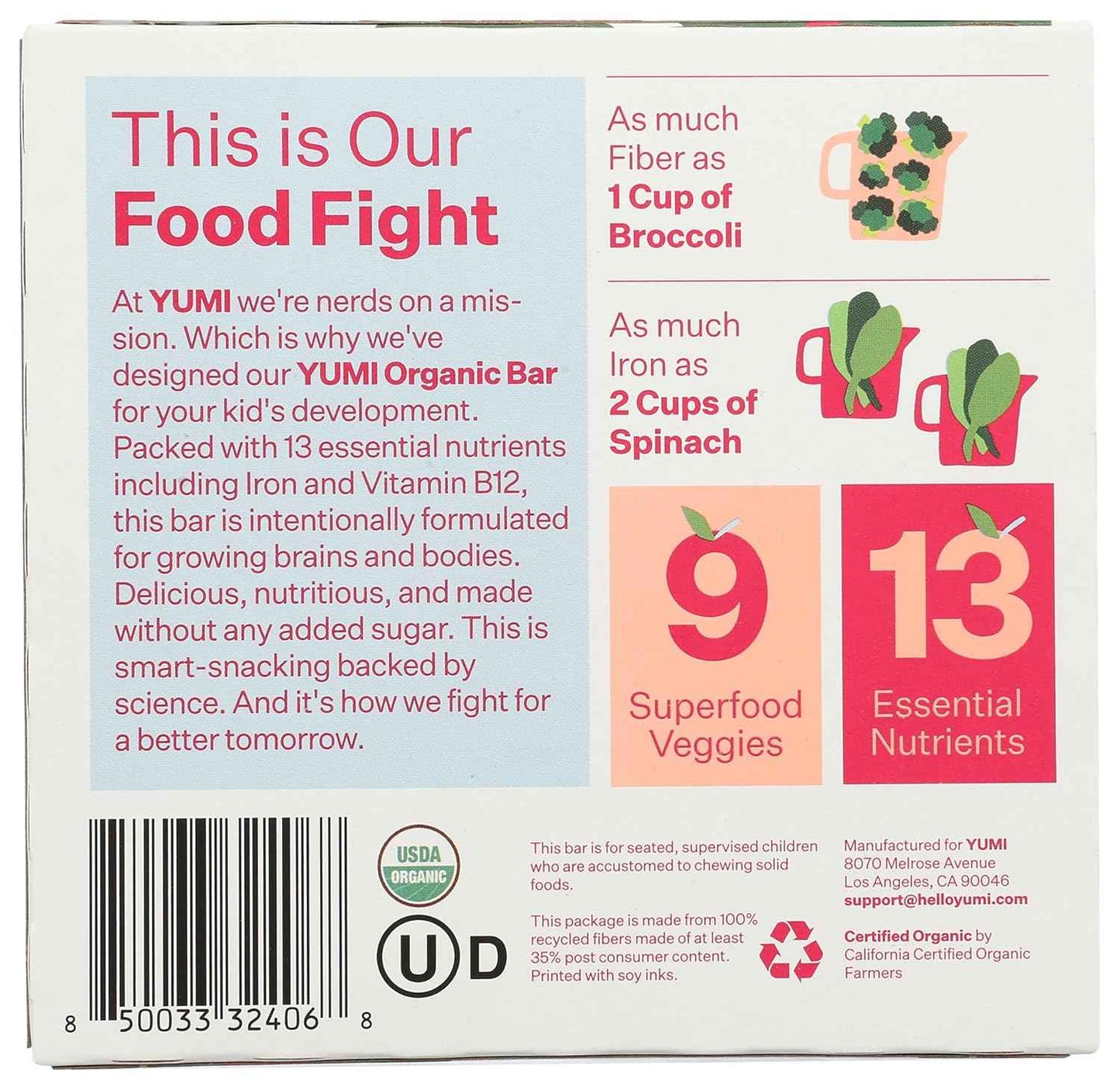 Yumi Organic Strawberry Rhubarb Bar – Picky Eater Friendly Toddler Snack for Home and Playdates