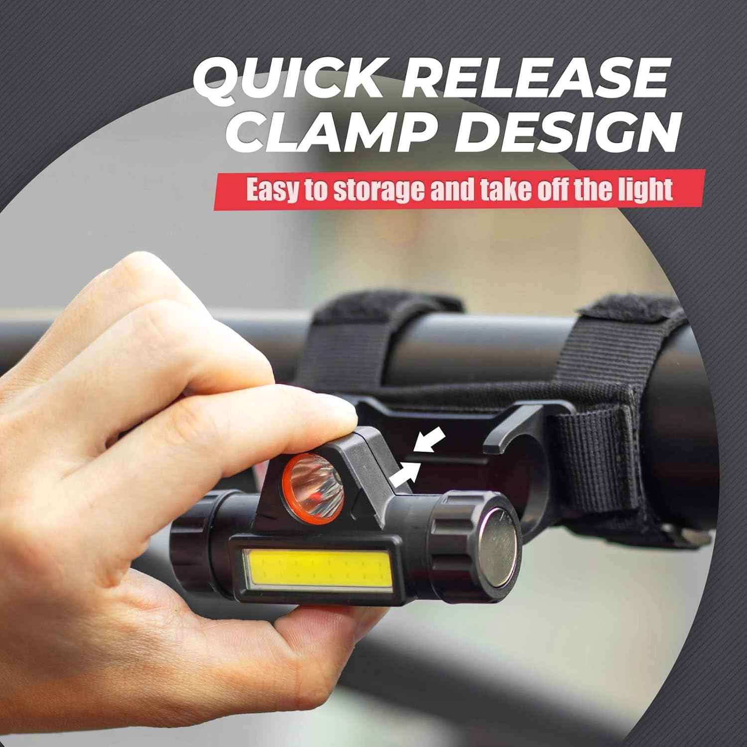 KEMIMOTO UTV Dome Light Roll Bar Mount Portable Camping Light for Polaris RZR Can Am Talon Trail Riding 1.5-2.0 in Roll Bar