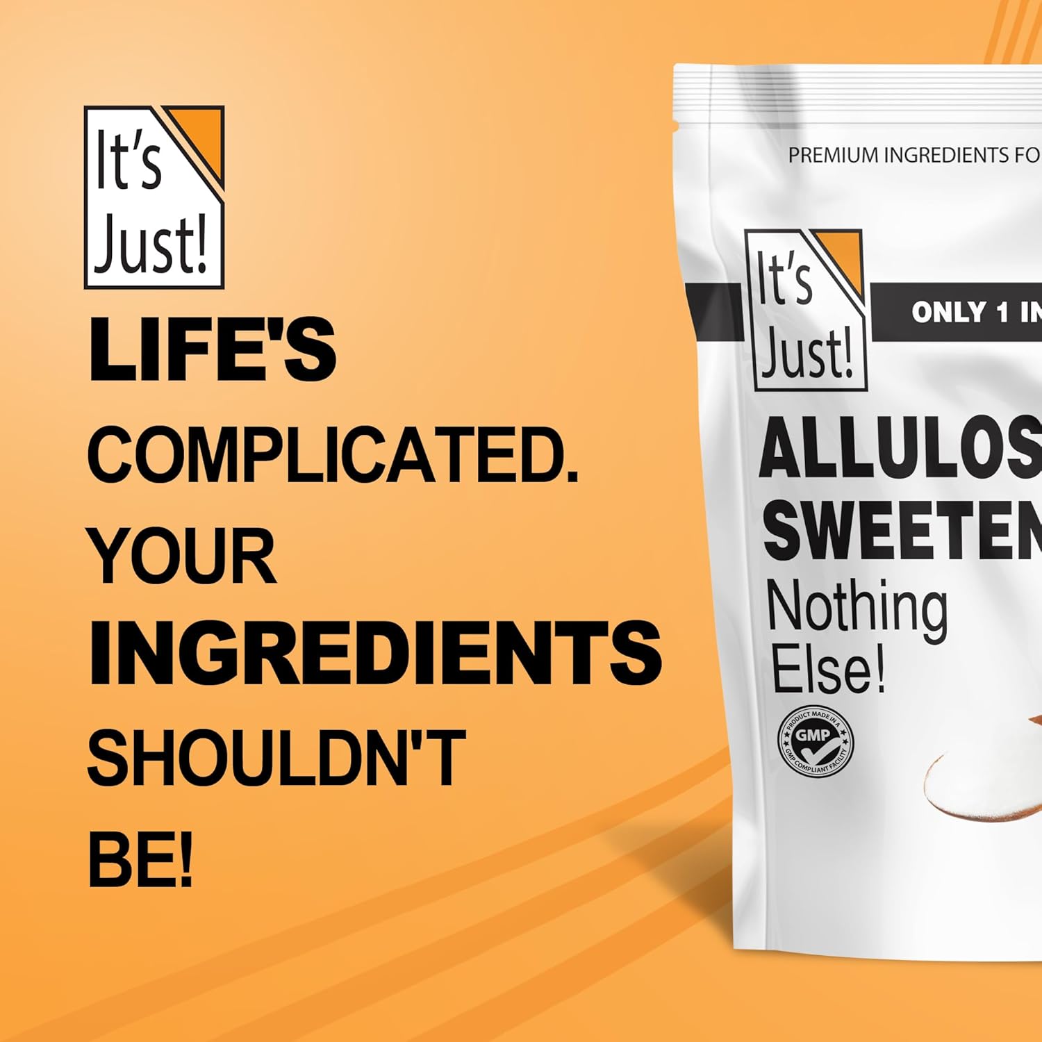 It's Just - Pure Allulose for Family Meal Prep, Safe Sugar Swap for Kids' Low-Sugar Baking