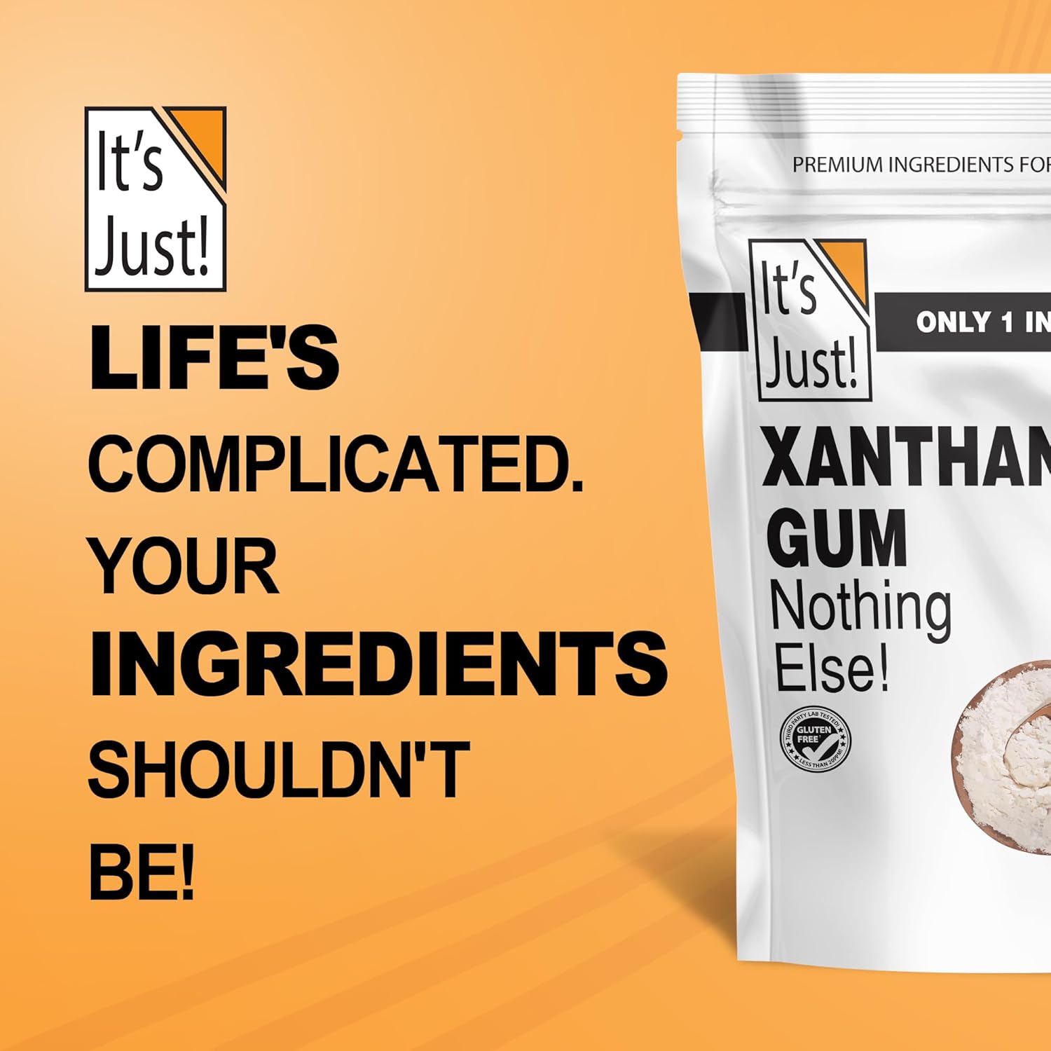 It's Just - Xanthan Gum for Family Baking Days, Kid-Safe Gluten-Free Cookie and Bread Binder