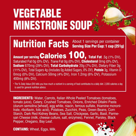 Rao's Homemade Vegetable Minestrone Soup, 16oz – Premium Italian Soup for Elegant At-Home Dining