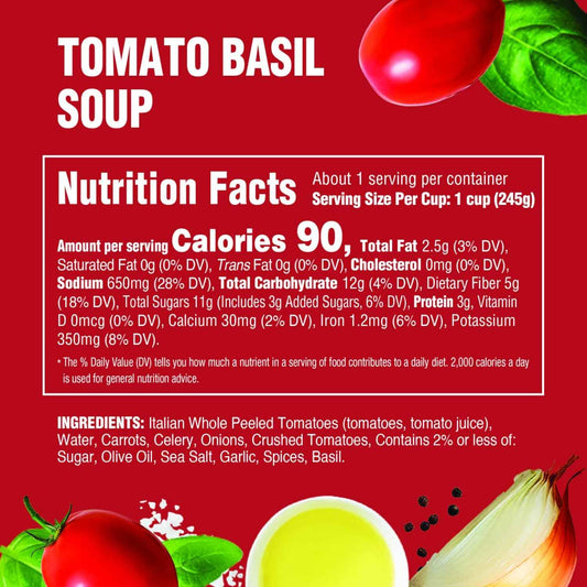 Rao's Made for Home Tomato Basil Soup, 16oz Jar – Wholesome Italian Comfort Food for Mindful Lunch Prep