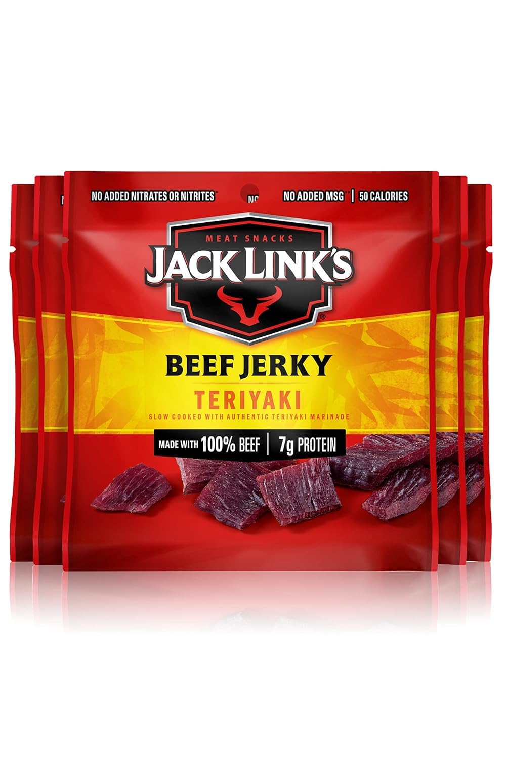 Jack Link's Beef Jerky Variety Pack - Original and Teriyaki - Kid-Approved High-Protein Lunchbox Add-In for Picky Eaters, 9 Count