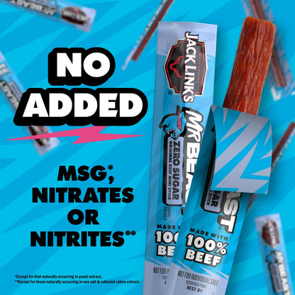 Jack Link's x MrBeast Zero Sugar Mini Beef Sticks – Low-Sugar Gym Bag Protein for Macro Trackers, 12 Pack
