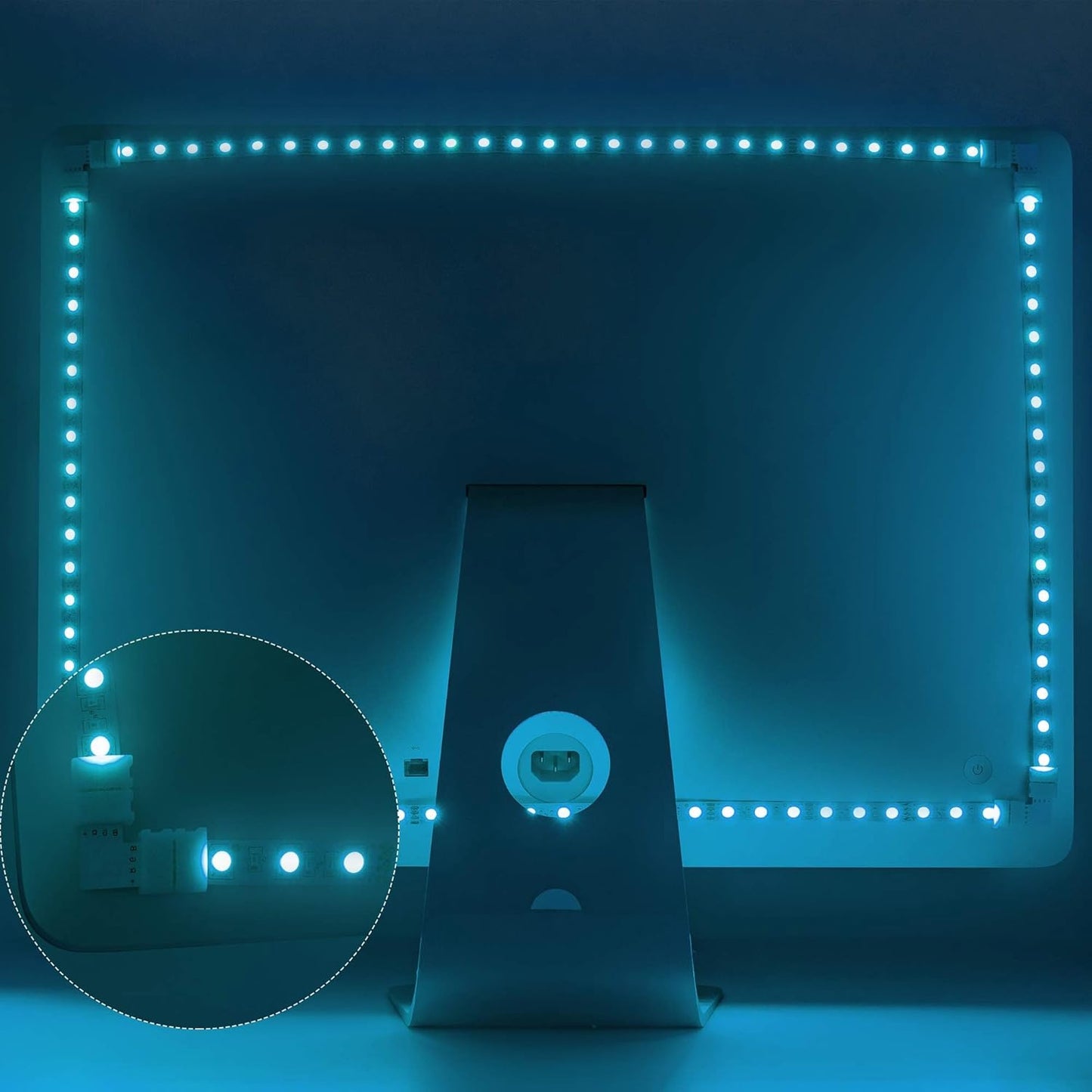 JACKYLED Solderless LED Strip Connectors for Kid-Safe Bedroom and Play Area RGB Lighting, No Iron Required