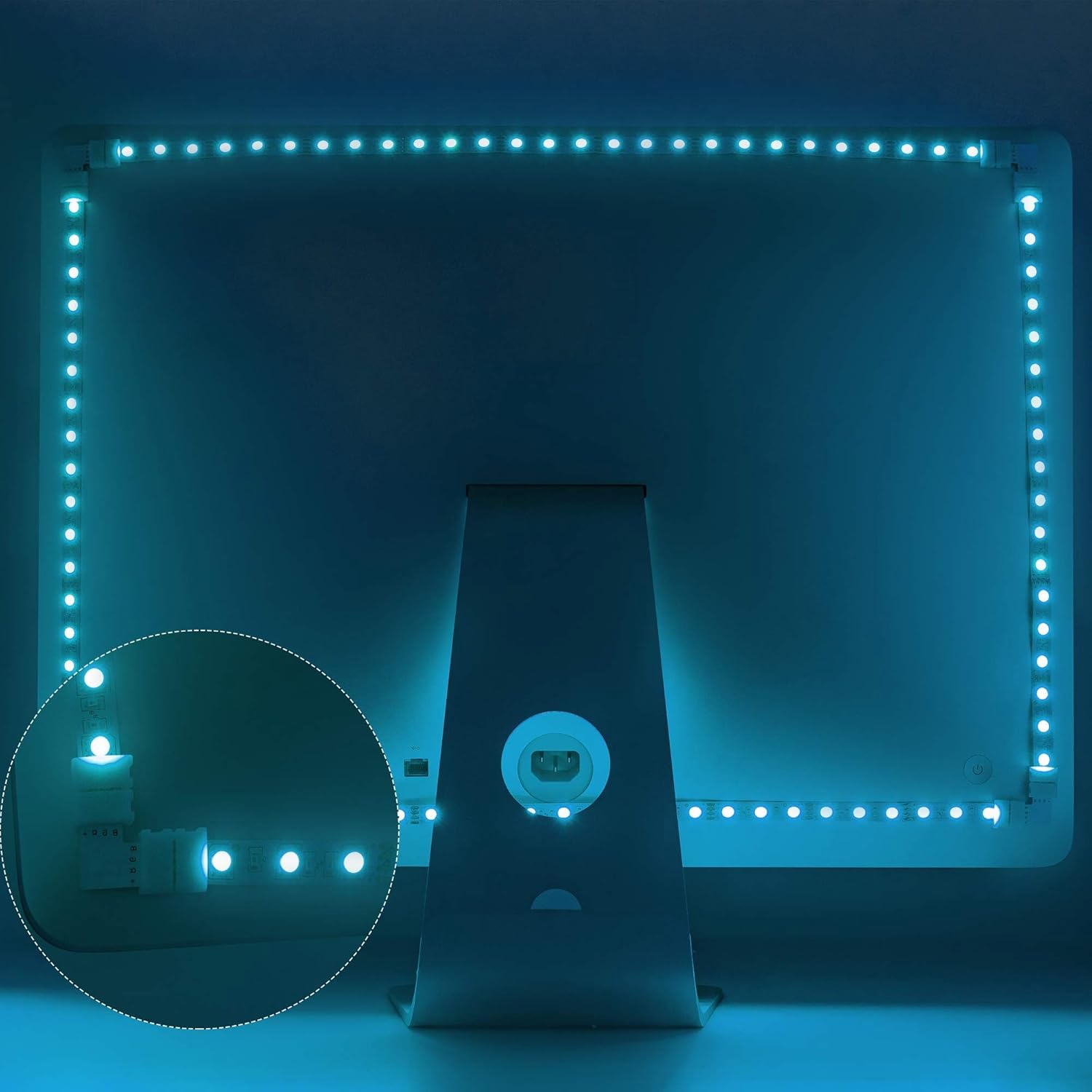 JACKYLED Solderless LED Strip Connectors for Kid-Safe Bedroom and Play Area RGB Lighting, No Iron Required