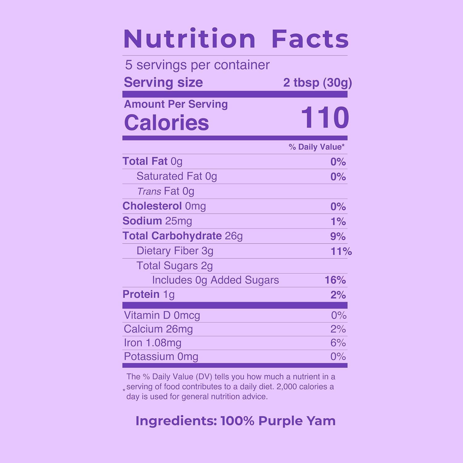 Jans Ube Powder for Baking, 5 oz | Single-Ingredient Pantry Staple for Simple Recipes