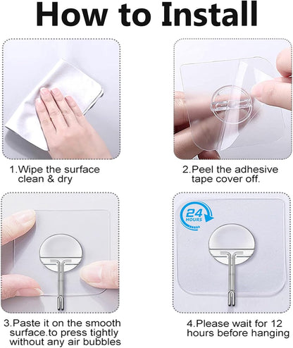 JINSHUNFA Adhesive Wall Hooks – Workspace Hook for Home Office and Study Room, No Drill