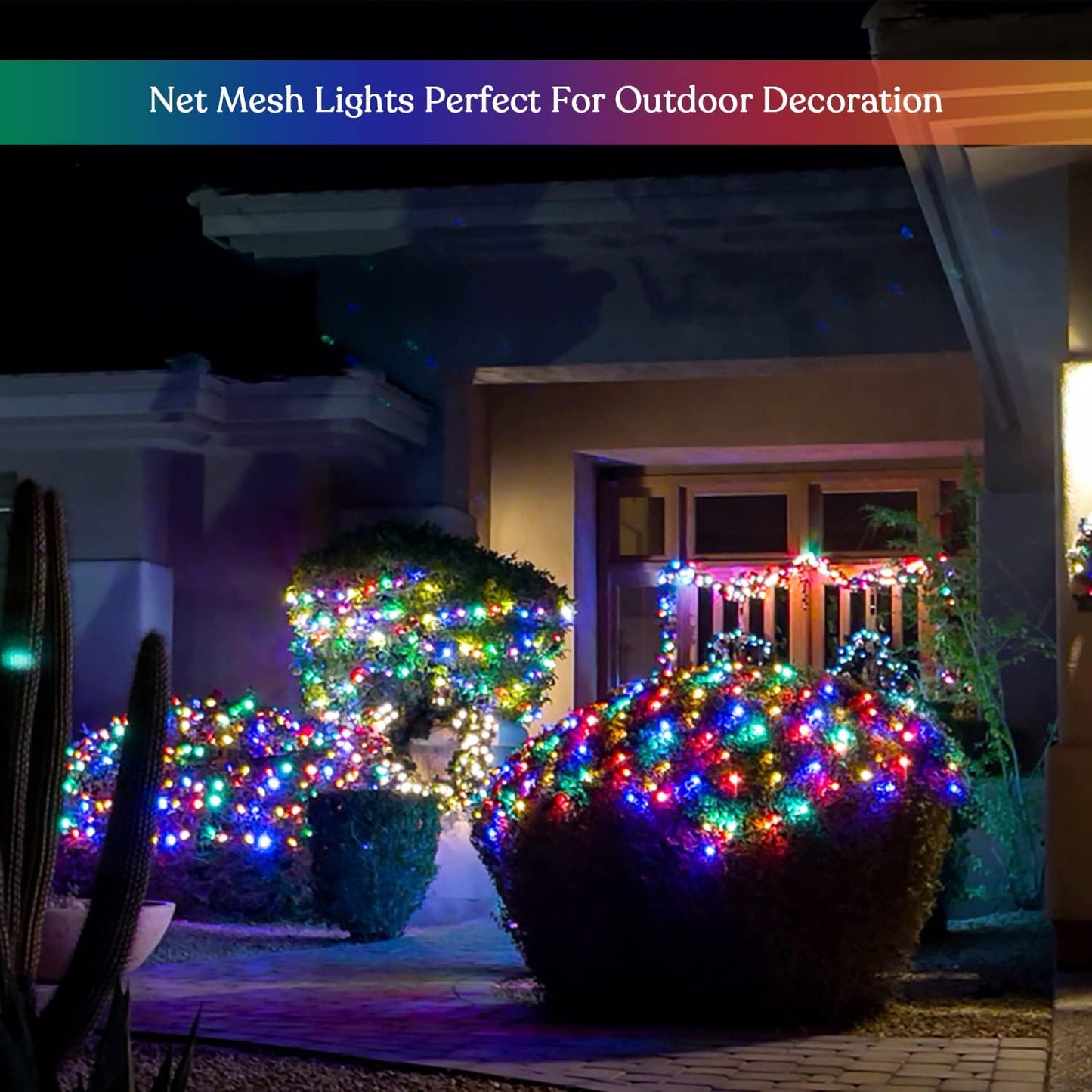 JMEXSUSS 320 LED Solar Net Lights – Thoughtful Housewarming Gift for Garden Lovers, No Wiring