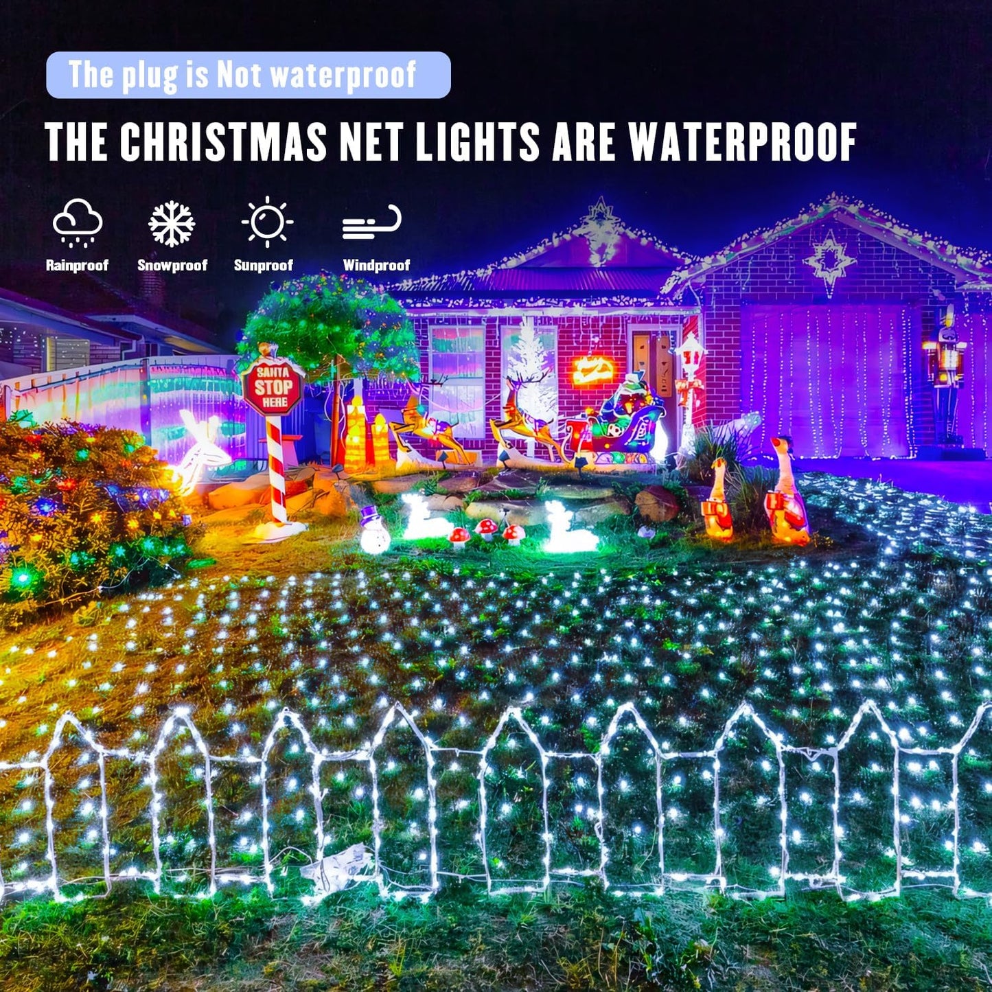 JMEXSUSS 360 LED Net Lights – Cozy Bedroom and Living Room Decor with 8 Dimmable Modes