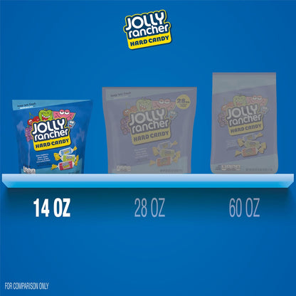 JOLLY RANCHER Individually Wrapped Hard Candy, Long-Lasting Office Desk Drawer Snack for Sustained Afternoon Focus, 14 oz
