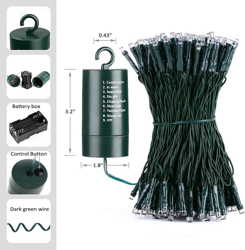 Joomer Battery Fairy Lights – Thoughtful Housewarming Gift for Her, 66ft 200 LED with Timer and 8 Modes Multicolor