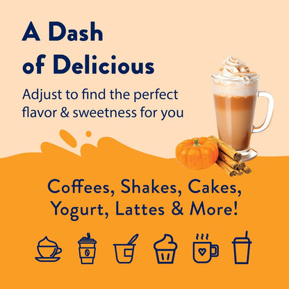 Jordan's Skinny Syrups Sugar Free Pumpkin Spice Syrup for Focused Home Office Coffee Breaks