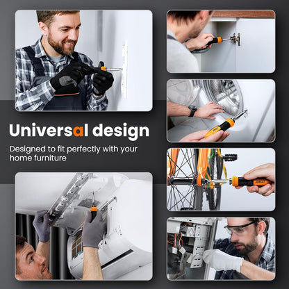 Jorest 25-in-1 Screwdriver Set – Minimalist Pocket Tool Replacing Bulky Bit Kits, Clean and Clutter-Free Drawer Upgrade