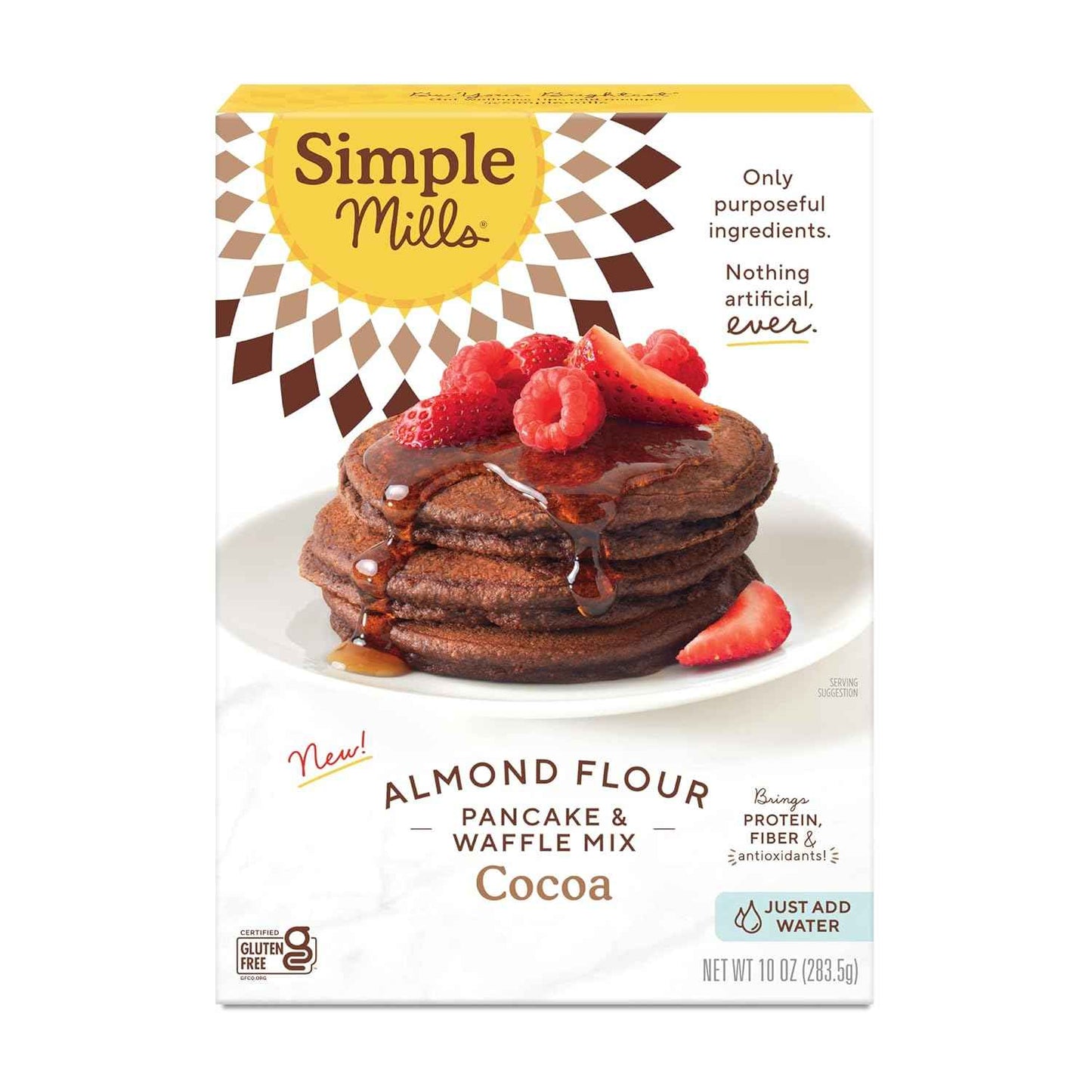 Simple Mills Cocoa Pancake Mix – Allergy-Friendly Family Breakfast for Picky Eaters, Just Add Water
