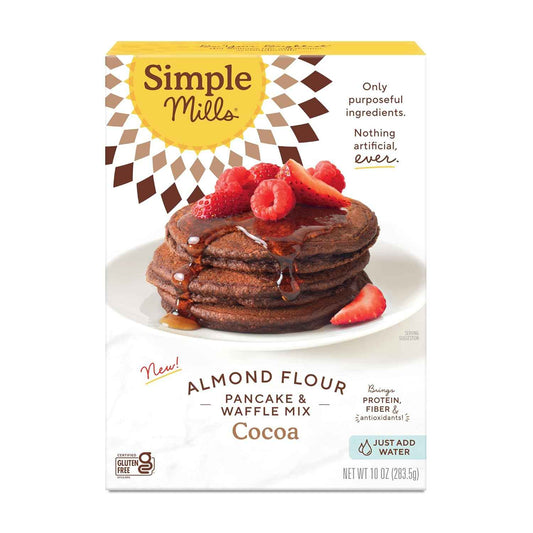 Simple Mills Cocoa Pancake Mix – Allergy-Friendly Family Breakfast for Picky Eaters, Just Add Water