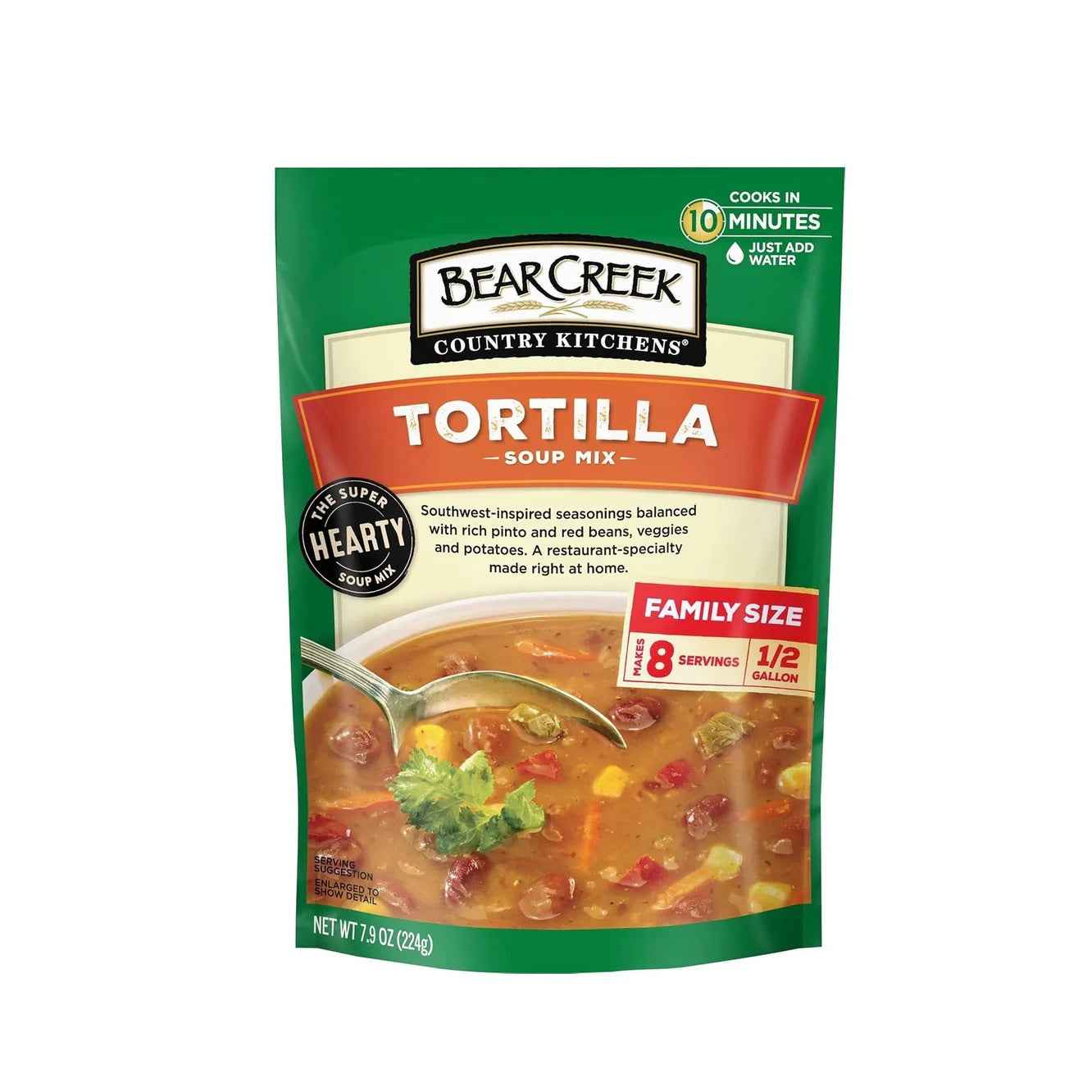Bear Creek Tortilla Soup Mix – 15-Minute Weekday Meal Solution for Busy Home Cooks, 8 Servings