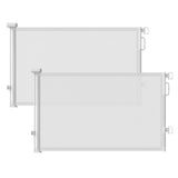Retractable Baby Gate for Stairs – One-Hand Double-Lock Mesh Gate for Toddlers, 34" Tall Childproofing Barrier