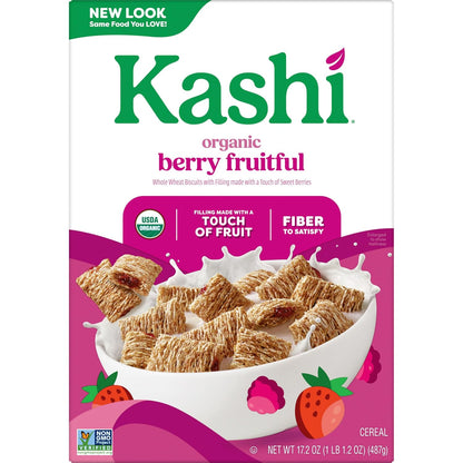 Kashi Berry Fruitful Cereal – Simple Clean-Ingredient Breakfast for the Intentional Pantry, 17.2oz