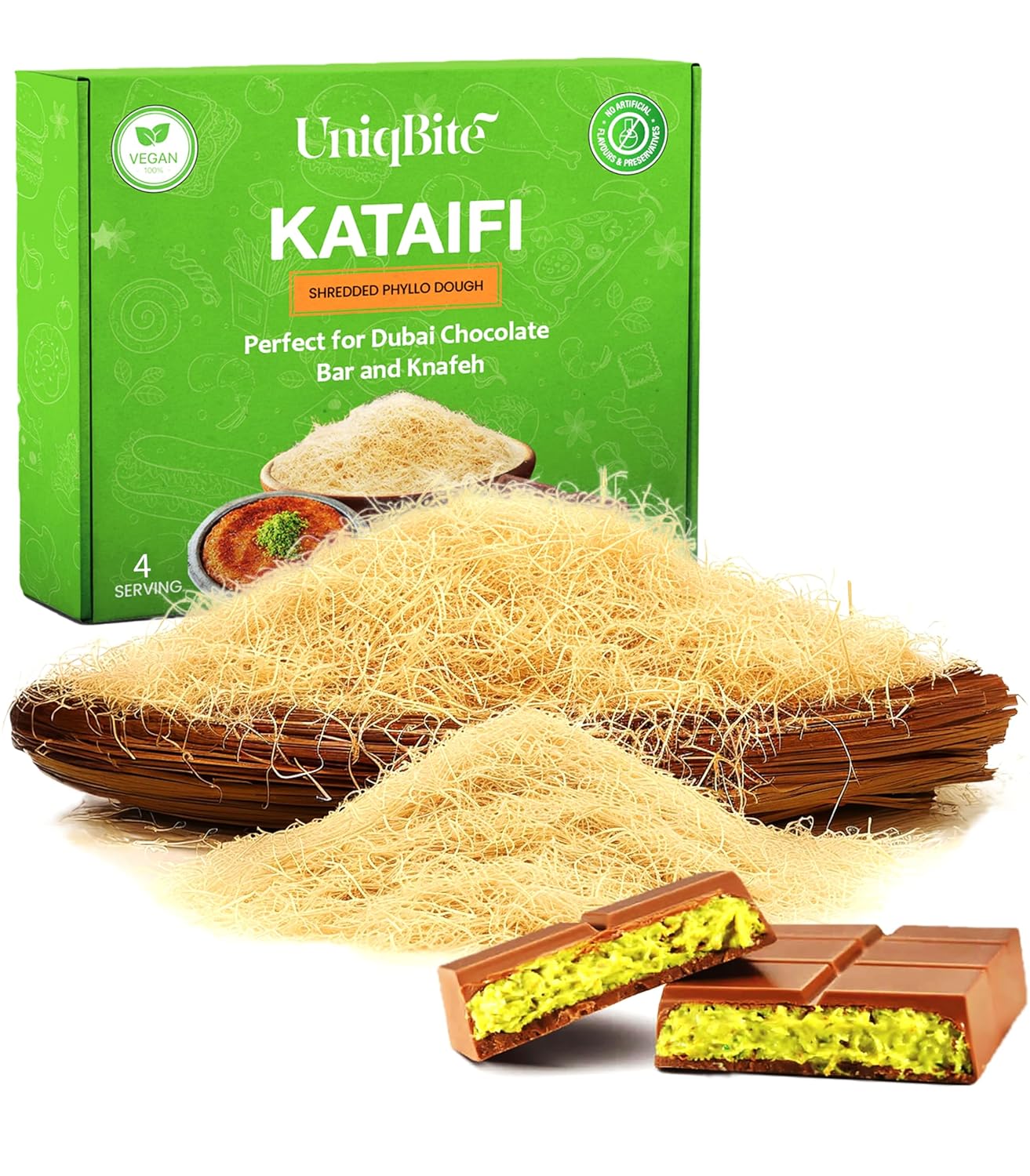 Kataifi Dried Phyllo Dough – Shelf-Stable Baking Staple Sealed for Freshness in Every Family Kitchen