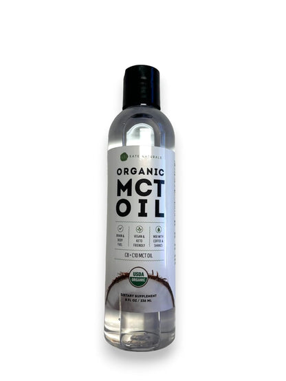 Kate Naturals MCT Oil – Calming Bedtime Self-Care Ritual, Pure C8 C10 Coconut for Skin and Coffee