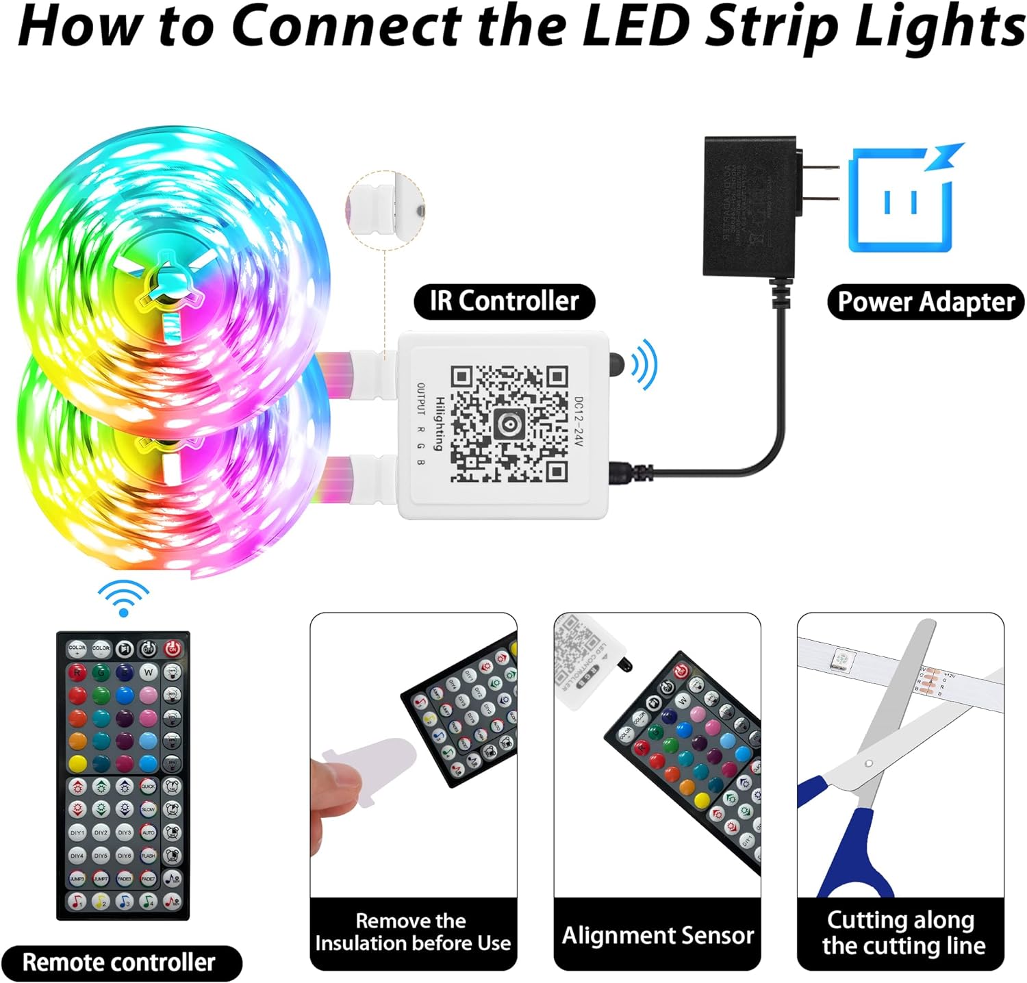 KeepEvol 150ft RGB LED Strip Lights – Ambient Bedroom & Living Room Decor with 16M Colors and Music Sync