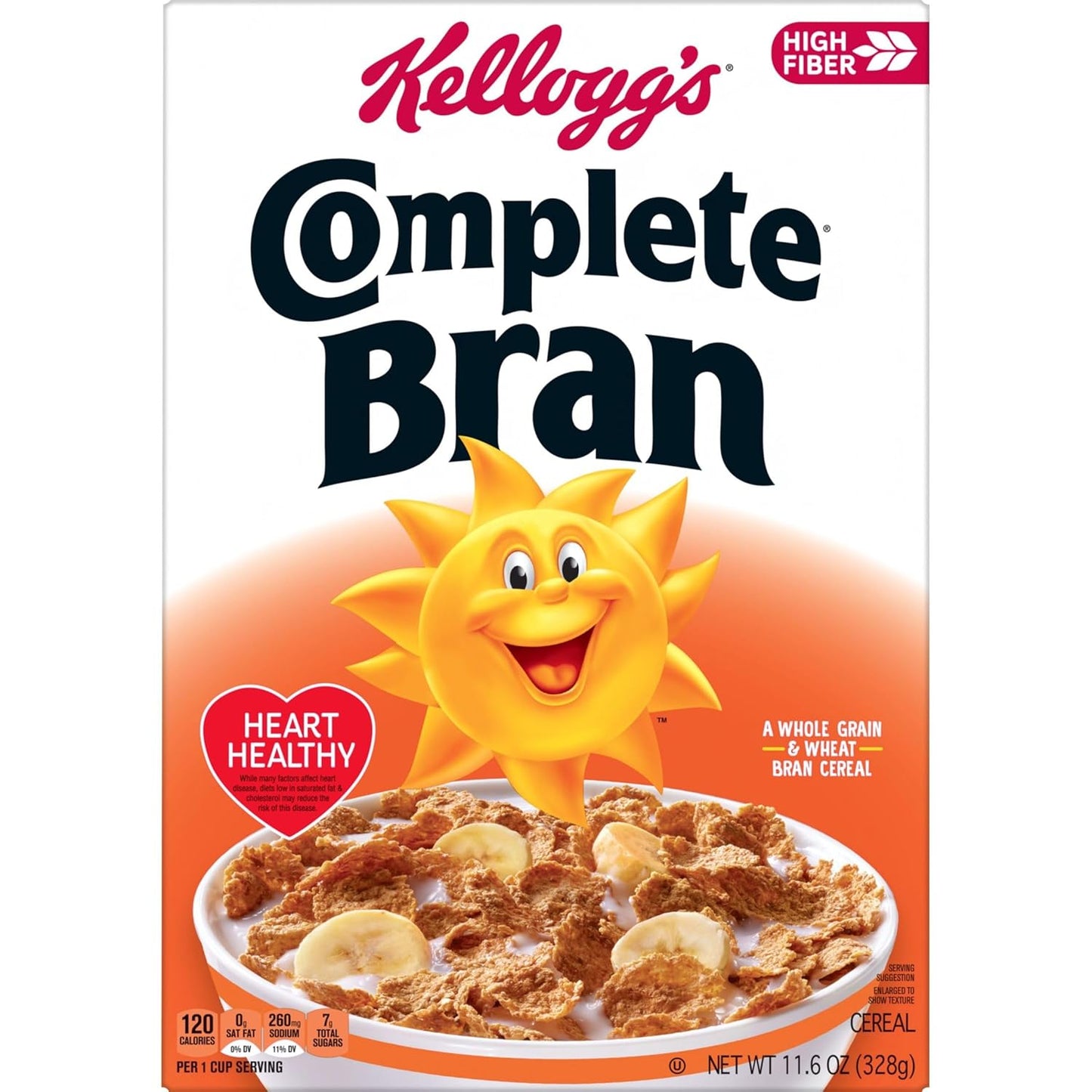 Kellogg's Frosted Bran Cereal – Heart-Healthy Morning Bowl for Wellness-Minded Adults, Fiber-Rich Breakfast