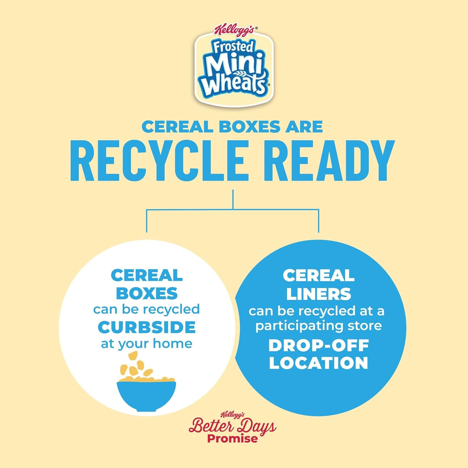 Kellogg's Frosted Mini-Wheats Cereal Cups – Kid-Friendly Lunchbox Snack, 12-Pack of 2.5oz Single-Serve