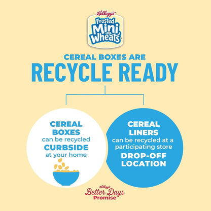 Kellogg's Frosted Mini-Wheats Cereal Cups – Kid-Friendly Lunchbox Snack, 12-Pack of 2.5oz Single-Serve