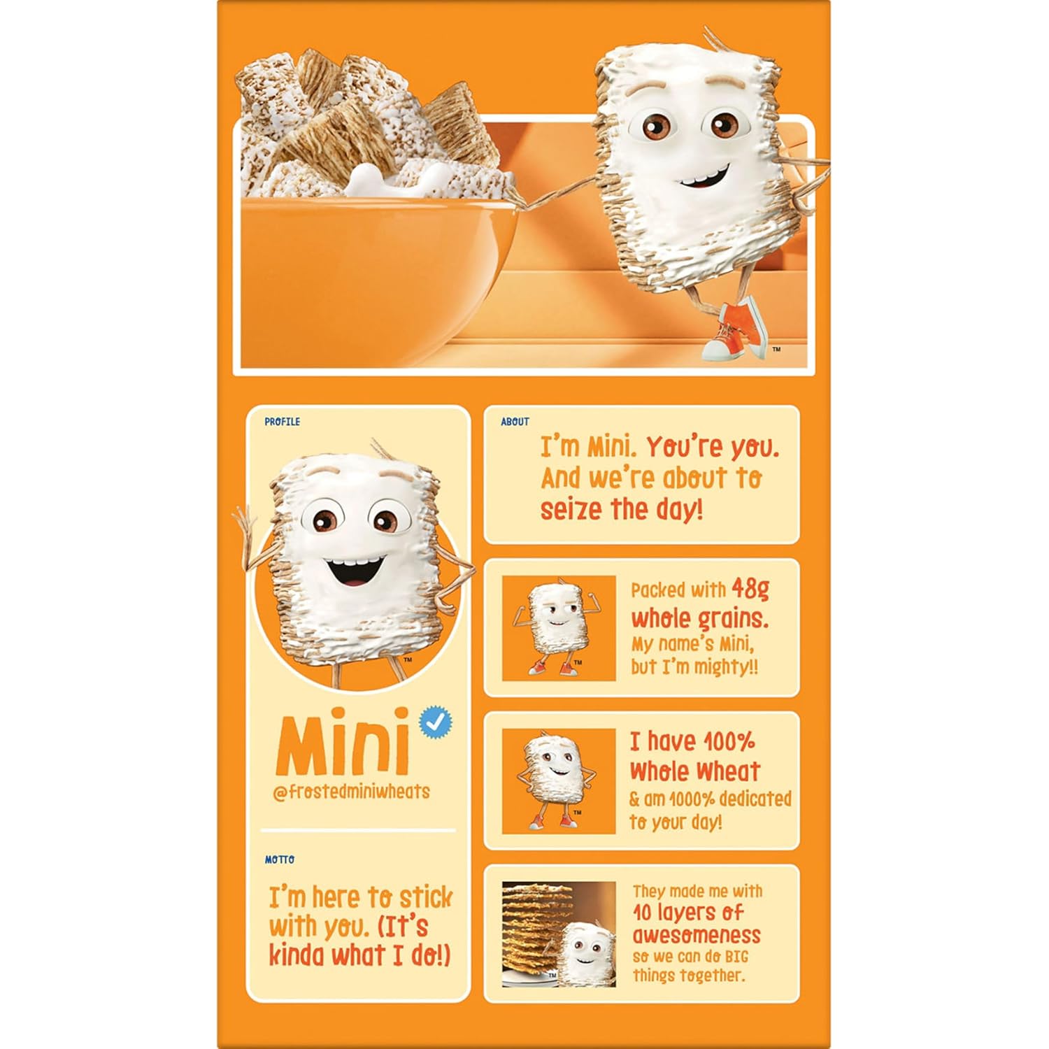 Kellogg’s Frosted Mini-Wheats Cereal – Heart-Healthy Breakfast Bowl for Cholesterol-Conscious Adults, 48g Whole Grain Goodness