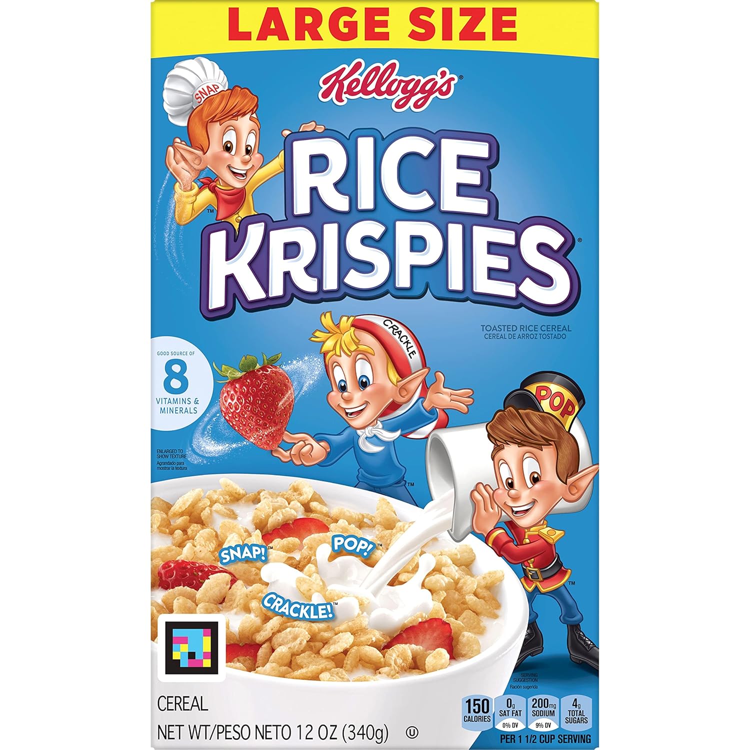 Kellogg's Rice Krispies Cereal – Nostalgic Saturday Morning Gift for the Camp-Style Breakfast Setting, 24oz