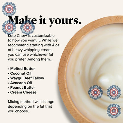 Keto Chow Chocolate Toffee Shake Powder – Mindful Keto Meal Replacement for Daily Self-Care Rituals