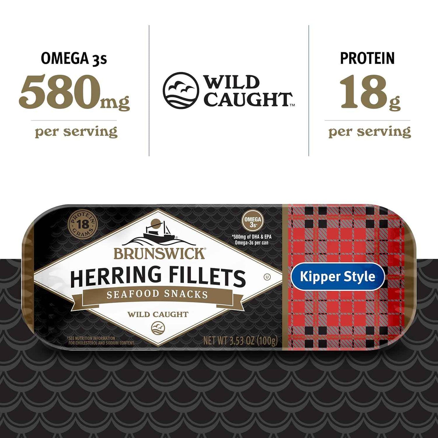 Brunswick Golden Smoked Herring Fillets – Clean-Eating Seafood Snack for Low-Carb Wellness Routines
