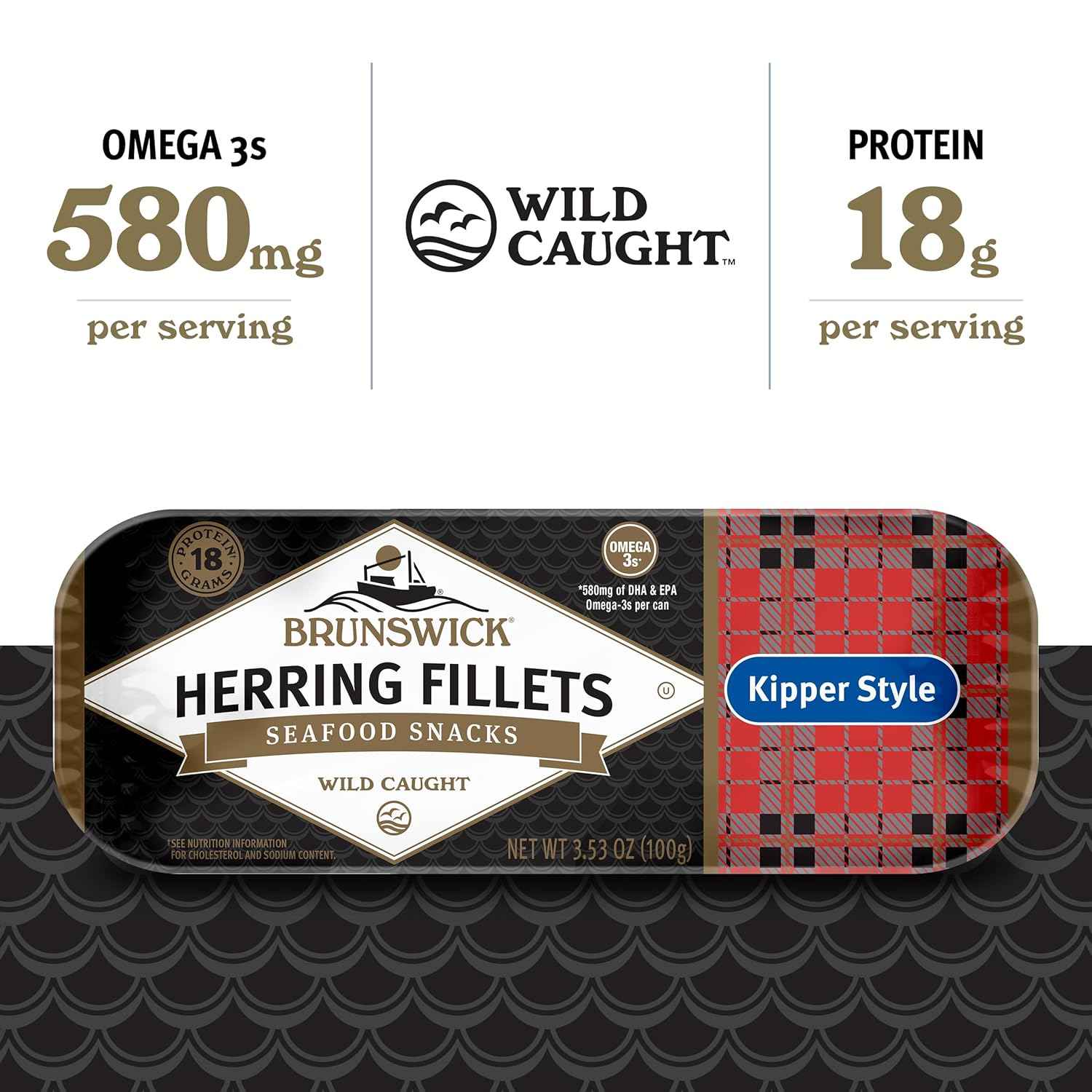 Brunswick Golden Smoked Herring Fillets – Clean-Eating Seafood Snack for Low-Carb Wellness Routines