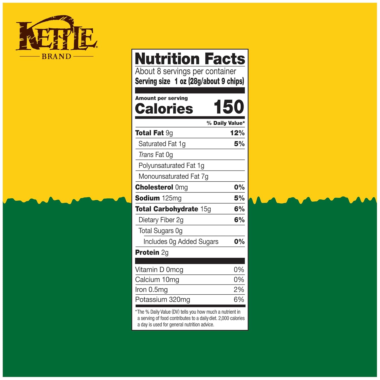 Kettle Brand Krinkle Cut Dill Pickle Chips – Hearty 7.5 oz Snack for Camping, Backyard BBQs, and Tailgate Lots