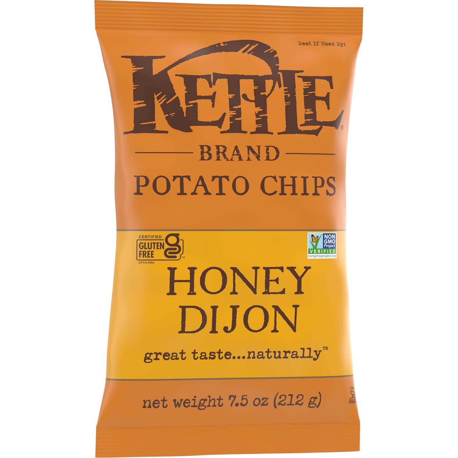 Kettle Brand Potato Chips Honey Dijon Kettle Chips, 7.5 Oz – Clean-Ingredient Snack for Mindful Home Snacking