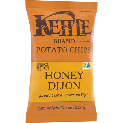 Kettle Brand Potato Chips Honey Dijon Kettle Chips, 7.5 Oz – Clean-Ingredient Snack for Mindful Home Snacking