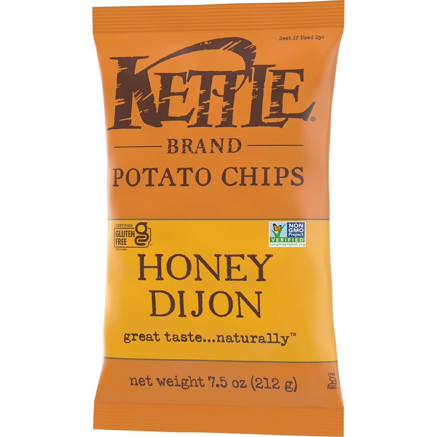 Kettle Brand Potato Chips Honey Dijon Kettle Chips, 7.5 Oz – Clean-Ingredient Snack for Mindful Home Snacking