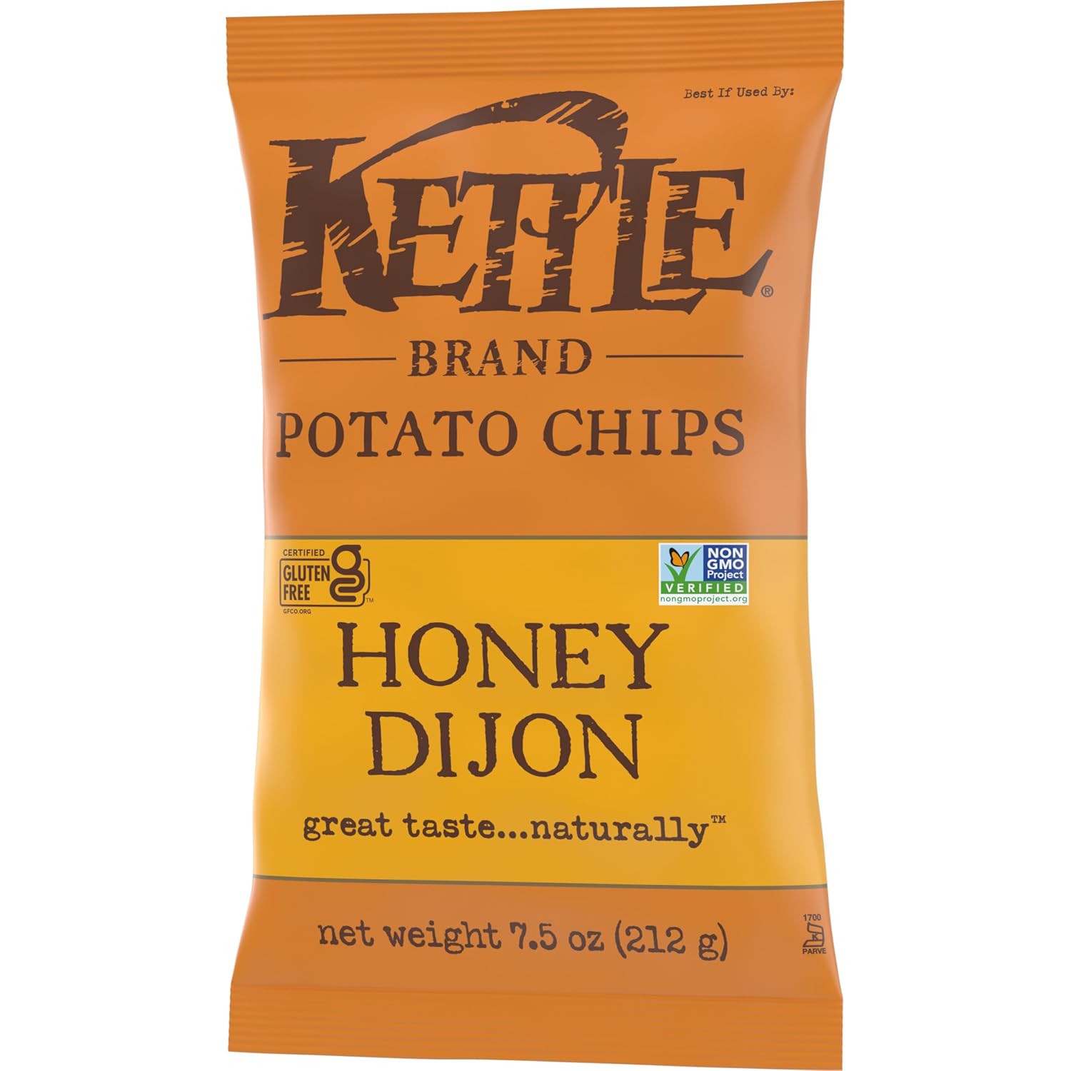 Kettle Brand Potato Chips Honey Dijon Kettle Chips, 7.5 Oz – Clean-Ingredient Snack for Mindful Home Snacking
