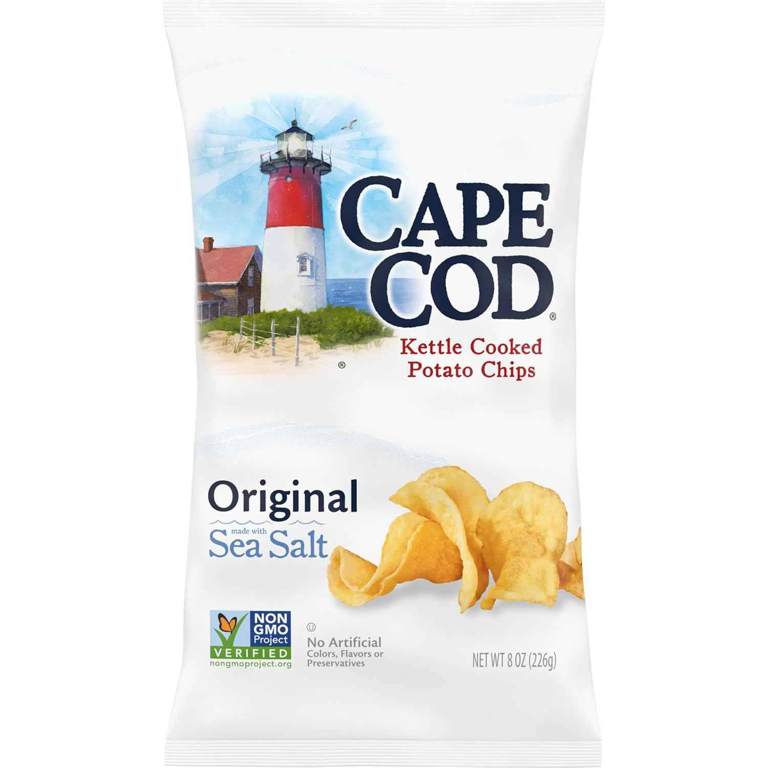 Cape Cod Less Fat Original Kettle Chips – Simple Ingredient Pantry Staple for Clean Kitchens