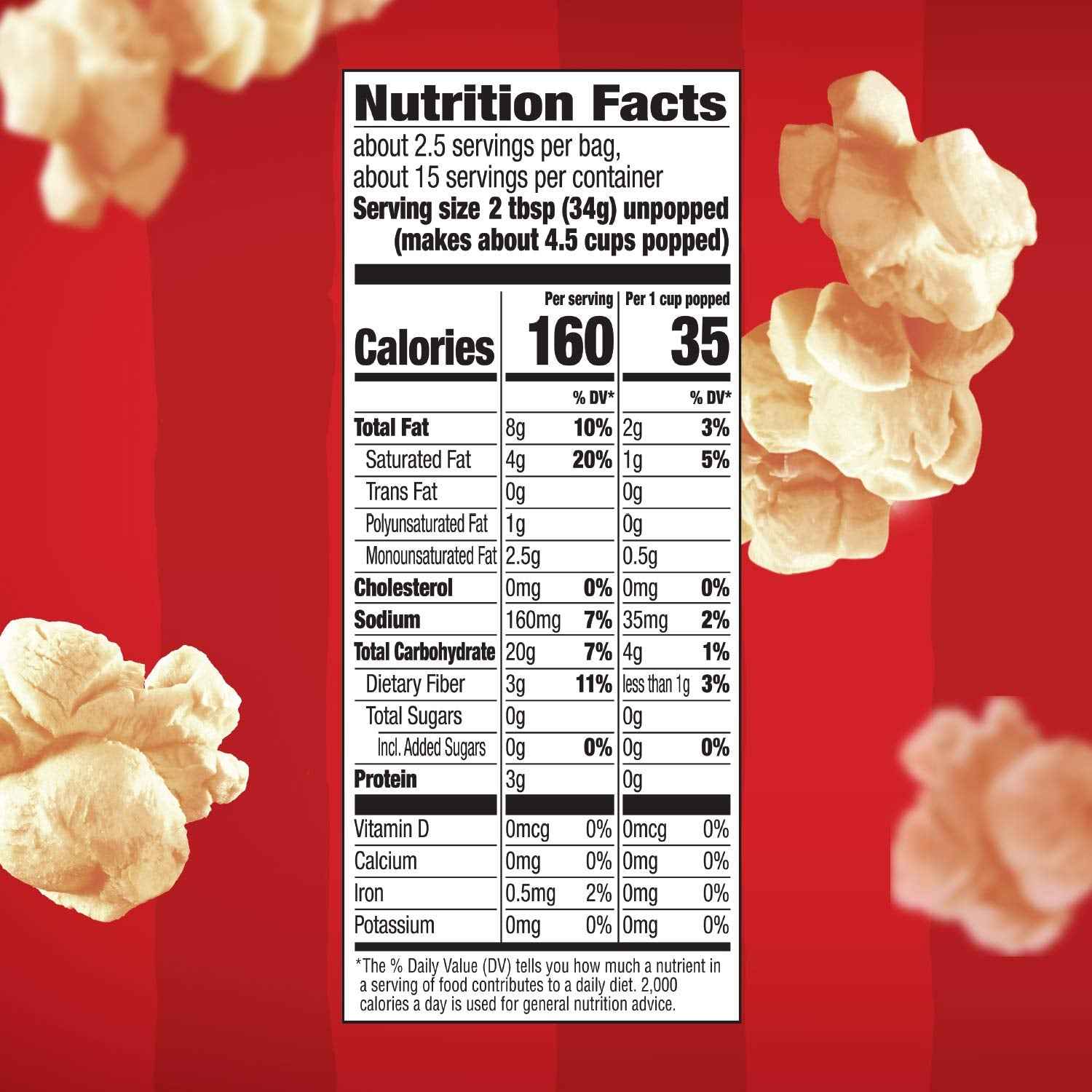 Orville Redenbacher's Kettle Corn Popcorn – Clean-Ingredient Snack for Home Office and Gym Bag