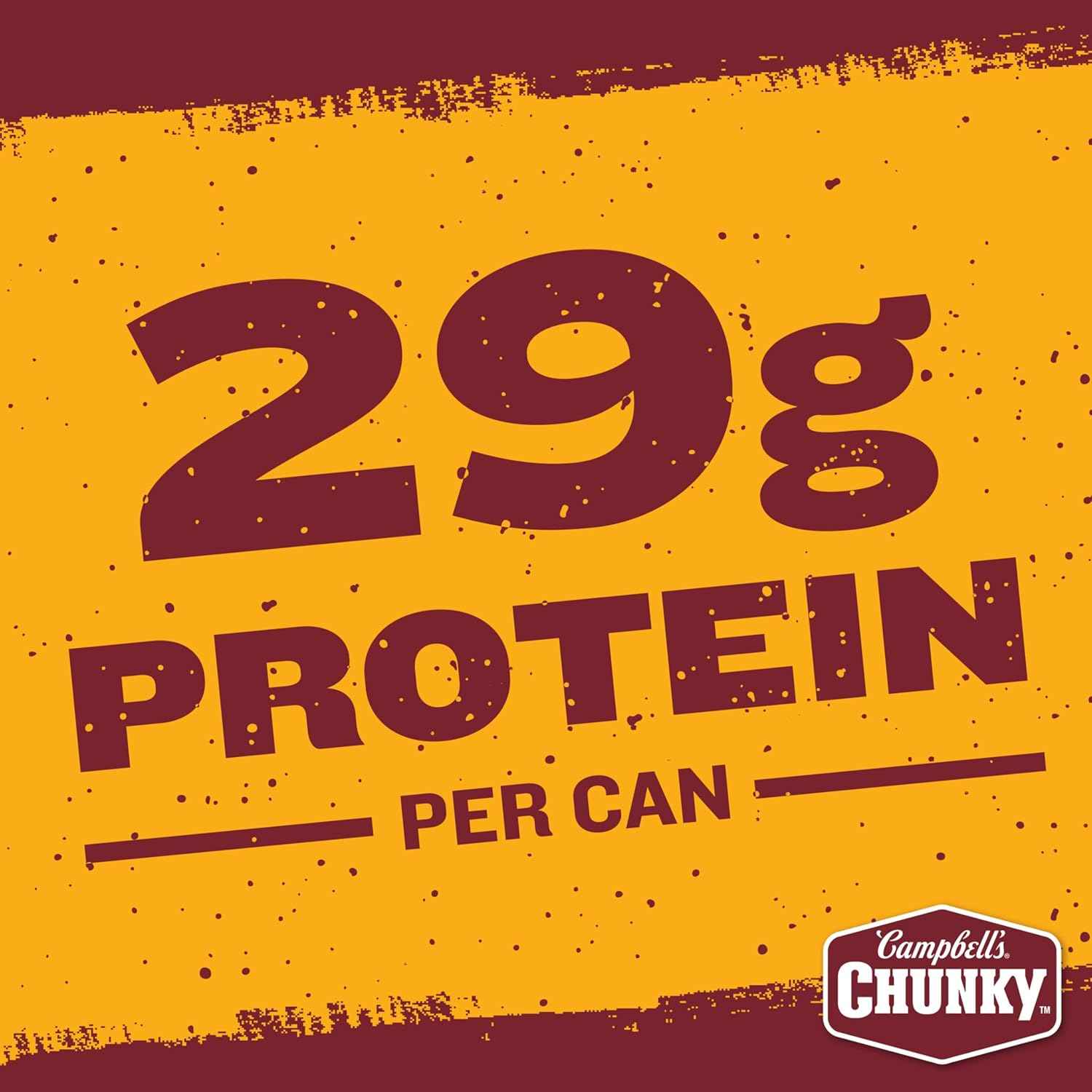 Campbell's Chunky Roadhouse Chili with Beans – 13g Protein Desk Lunch for Home Office Focus, 19 oz Can