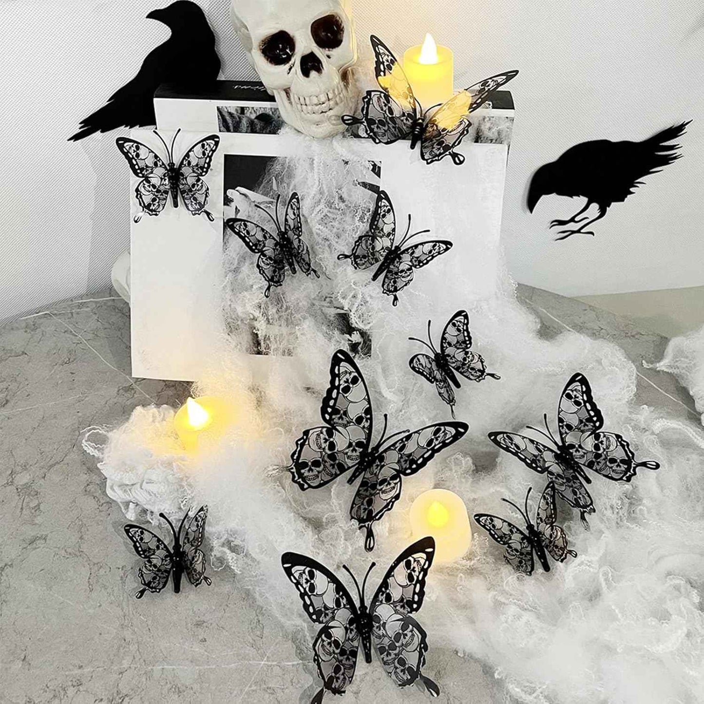 Kids Halloween Bat Stickers – 72 Piece 3D PVC Wall Decals for Nursery, Playroom, and Classroom Party Decoration