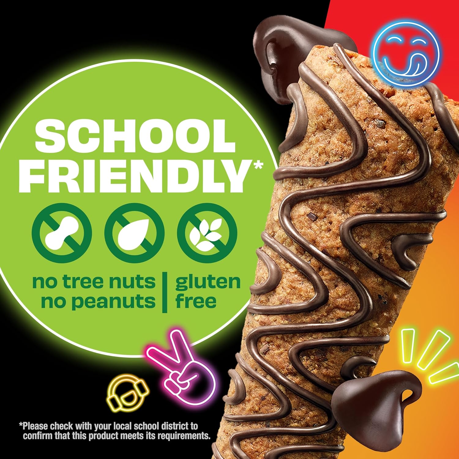 KIND Kids Chocolate Chip Snack Bar – Nut-Free Lunch Box Treat for School-Aged Children, 1.2oz Individually Wrapped
