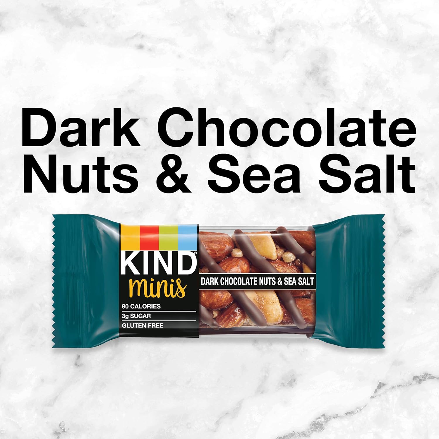 KIND Minis Dark Chocolate Nuts & Sea Salt – Blood Sugar Friendly Snack for Mindful Wellness Routines